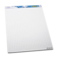 123inkt 123encre bloc papier quadrillé pour chevalet de conférence 65 x 98 cm (2 x 50 feuilles) - blanc 65100C 7700140C 300265