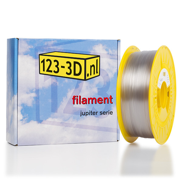 Filament 1,75 mm PETG 1 kg série Jupiter (marque 123-3D) - transparent DFP01111 - 1