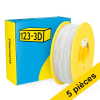 Offre : 5x 123-3D filament PLA 1,75 mm 1 kg - gris clair DHM10022 - 1