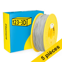 Offre : 5x 123-3D filament PLA 1,75 mm 1 kg - argent