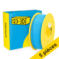 Offre : 5x 123-3D filament PLA 1,75 mm 1 kg -  bleu ciel