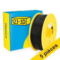 Offre : 5x 123-3D filament PLA 1,75 mm 1 kg - noir