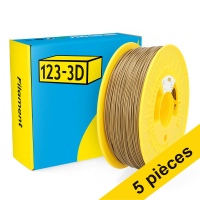 Offre : 5x 123-3D filament PLA 1,75 mm 1 kg - or