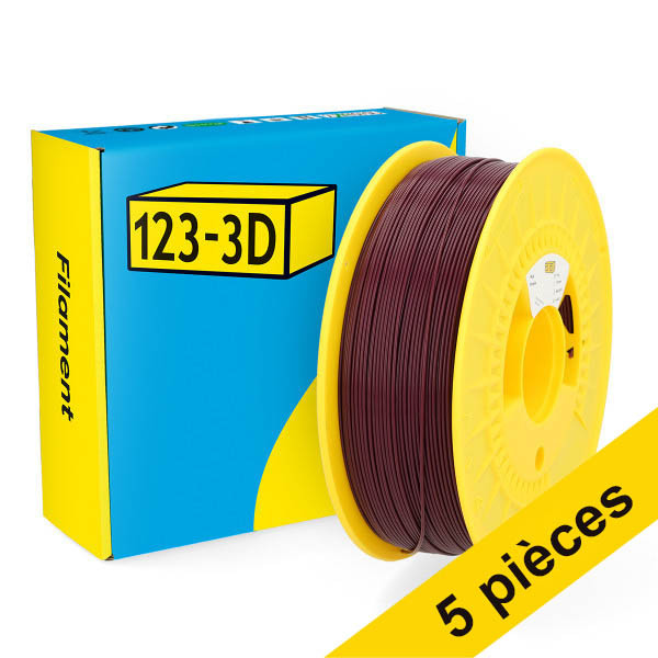 Offre : 5x 123-3D filament PLA 1,75 mm 1 kg - violet DHM10034 - 1