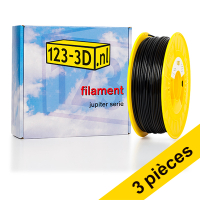Offre : 3x Filament 2,85 mm PETG 1 kg série Jupiter (marque 123-3D) - noir