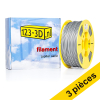 Offre : 3x filament 2,85 mm ABS 1 kg série Jupiter (marque 123-3D) - argent 135601 - 1