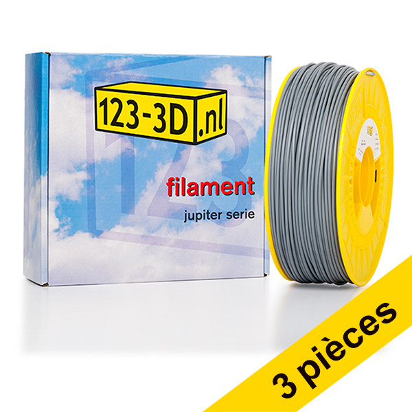 Offre : 3x filament 2,85 mm ABS 1 kg série Jupiter (marque 123-3D) - gris 135556 Offre : 3x filament 2,85 mm ABS 1 kg série Jupiter (marque 123-3D) - gris 135556 - 1