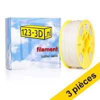 Offre : 3x filament 2,85 mm ABS 1 kg série Jupiter (marque 123-3D) - neutre