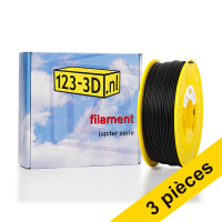 Offre : 3x filament 2,85 mm ABS 1 kg série Jupiter (marque 123-3D) - noir