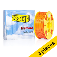 Offre : 3x filament 2,85 mm ABS 1 kg série Jupiter (marque 123-3D) - orange
