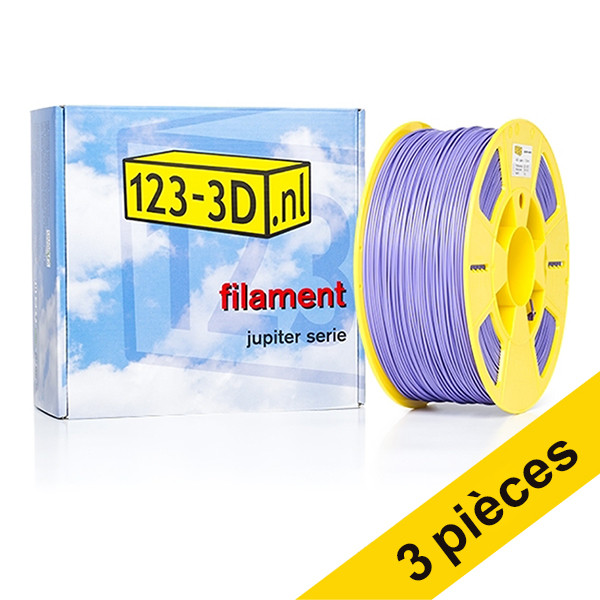 Offre : 3x filament 2,85 mm ABS 1 kg série Jupiter (marque 123-3D) - violet 135581 Offre : 3x filament 2,85 mm ABS 1 kg série Jupiter (marque 123-3D) - violet 135581 - 1