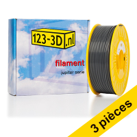 Offre : 3x filament 2,85 mm PLA 1,1 kg série Jupiter (marque 123-3D) - gris