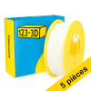 Offre : 5x 123-3D filament PLA 1,75 mm 1 kg - blanc neige DHM10040 - 1