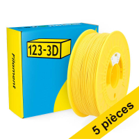 Offre : 5x 123-3D filament PLA 1,75 mm 1 kg - jaune