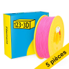 Offre : 5x 123-3D filament PLA 1,75 mm 1 kg - rose clair DHM10025 - 1