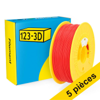Offre : 5x 123-3D filament PLA 1,75 mm 1 kg - rouge