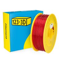 123-3D filament PETG 123-3D 1,75 mm 1 kg - transparent rouge DHM00137
