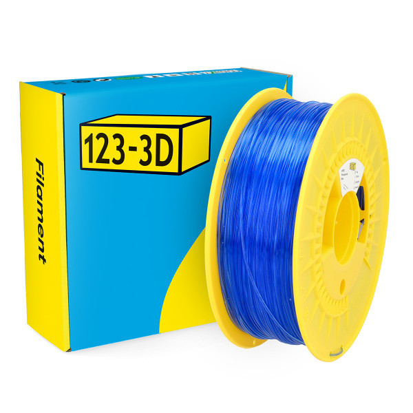 123-3D filament PETG 1,75 mm 1 kg - bleu transparent DHM00135 - 1