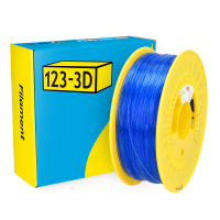 123-3D filament PETG 1,75 mm 1 kg - bleu transparent DHM00135