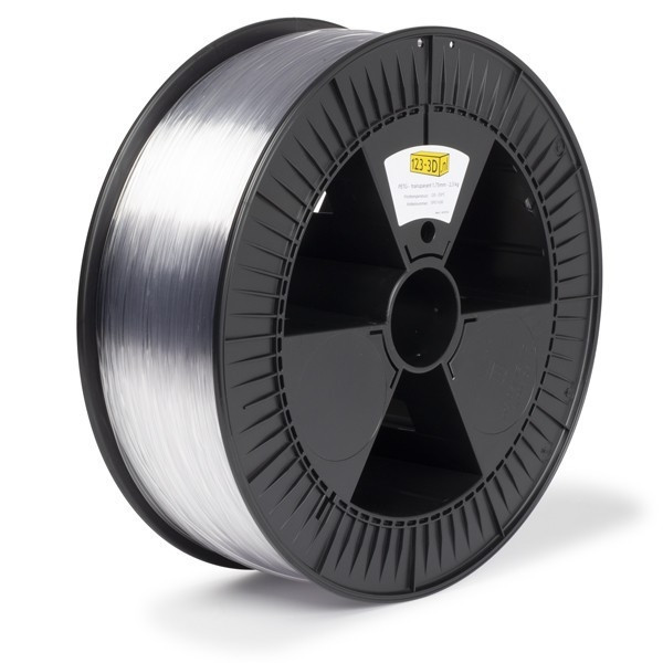 123-3D filament PETG 1,75 mm 2,3 kg - transparent DHM00192 - 1