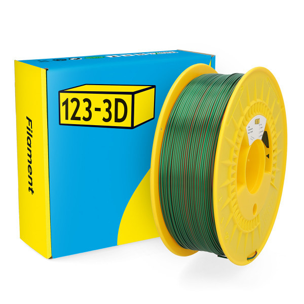 123-3D filament PLA caméléon 1,75 mm 1 kg - rouge-vert DHM00251 - 1