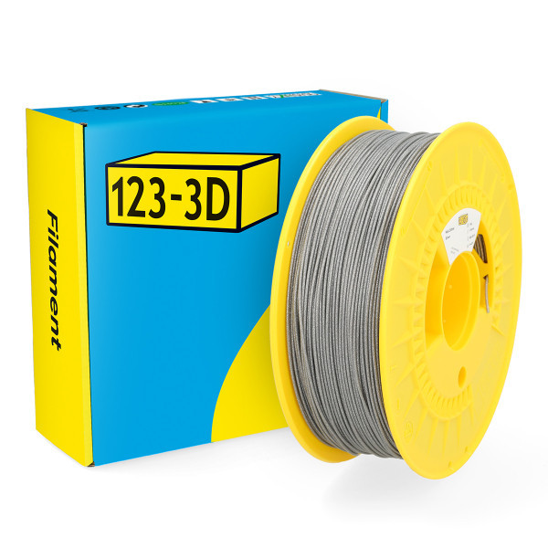 123-3D filament PLA pailleté 1,75 mm 1 kg - argent DHM00062 - 1