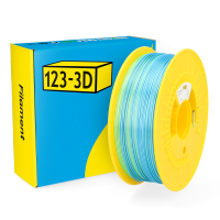 123-3D filament PLA satiné arc-en-ciel 1,75 mm 1 kg - bleu-vert-gris DHM00117