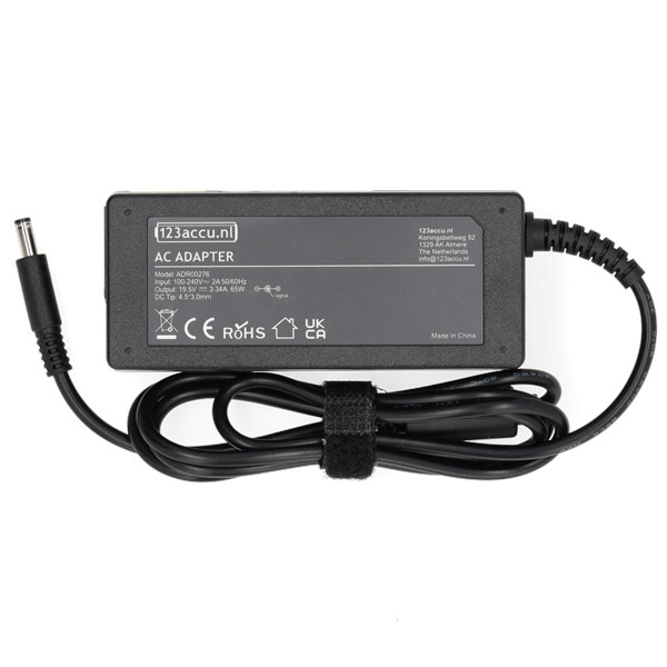Dell adaptateur (19,5 V, 3,33 A, 65 W, marque 123 accu) ADR00276 - 2