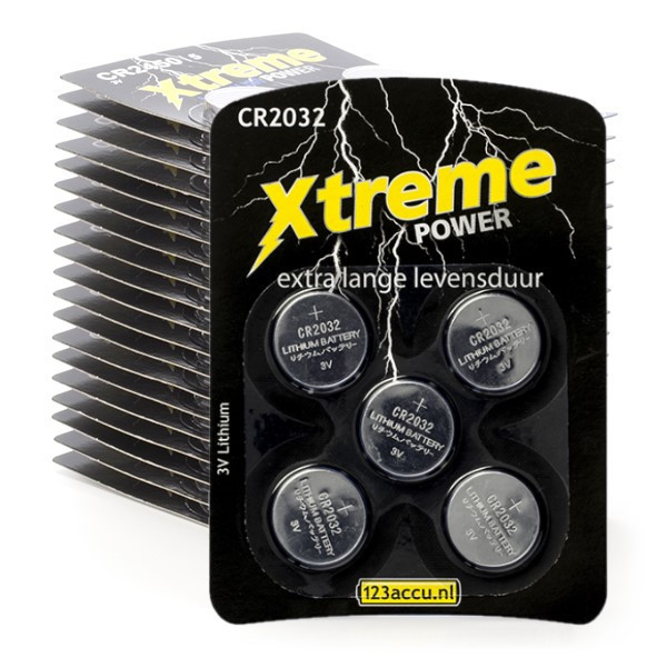 123accu Xtreme Power CR2032 3V pile bouton au lithium (100 pièces) ADR00135 - 1