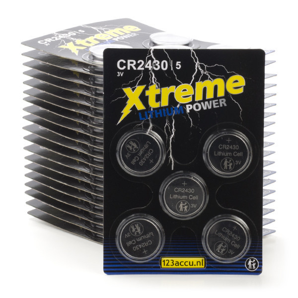 123accu Xtreme Power CR2430 pile bouton (100 pièces) ADR00081 - 1