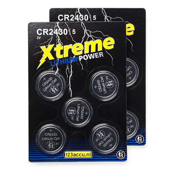 123accu Xtreme Power CR2430 piles bouton (10 pièces) ADR00086 - 1