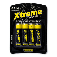 123accu Xtreme Power MN1500 Penlite piles AA 4 pièces