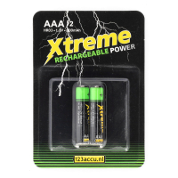 123accu Xtreme Power batterie AAA / HR03 Ni-Mh rechargeable (2 pièces) ADR00082
