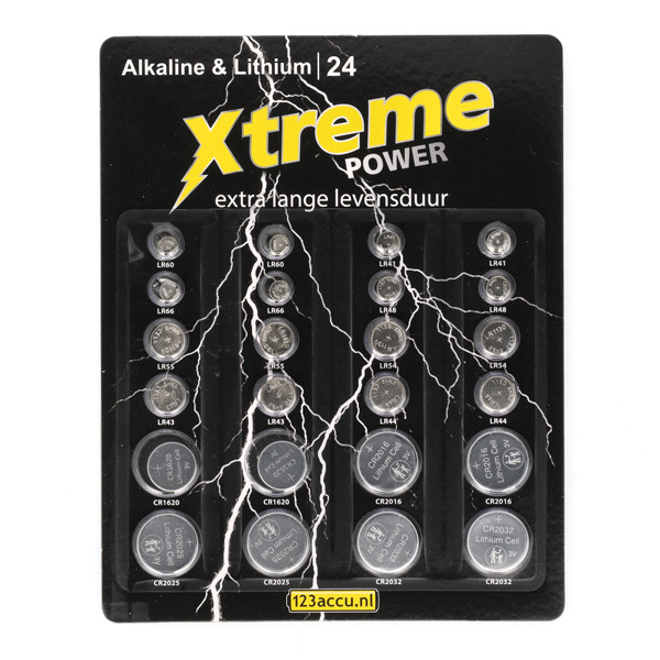 123accu Xtreme Power multipack piles bouton ADR00048 - 1