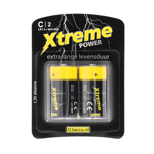 123accu Xtreme Power piles LR14 C 2 pièces ADR00043 - 1