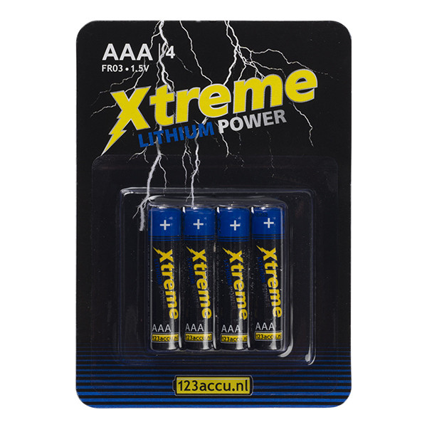 123accu pile AAA Xtreme Power FR03 (4 pièces) AAA FR03 FR03LB4A/10C ADR00067 - 1