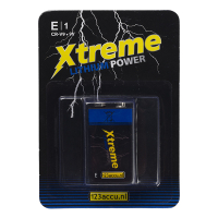 123accu pile Xtreme Power 6FR61 E-Block 9 V (1 pièce) 6FR61 6FR61LB1A/10C CR-V9 GPCRV9C ADR00059