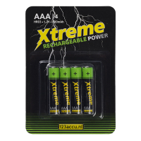 123accu piles AAA Xtreme Power / HR03 Ni-Mh rechargeables (4 pièces) AAA HR03 ADR00064