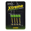 123accu piles AAA Xtreme Power / HR03 Ni-Mh rechargeables (4 pièces)