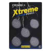 123accu piles bouton au lithium Xtreme Power CR2450 (5 pièces) CR2450 ADR00083