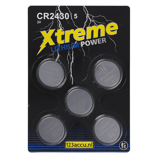 123accu piles bouton lithium Xtreme Power CR2430 (5 pièces) CR2430 ADR00065 - 1