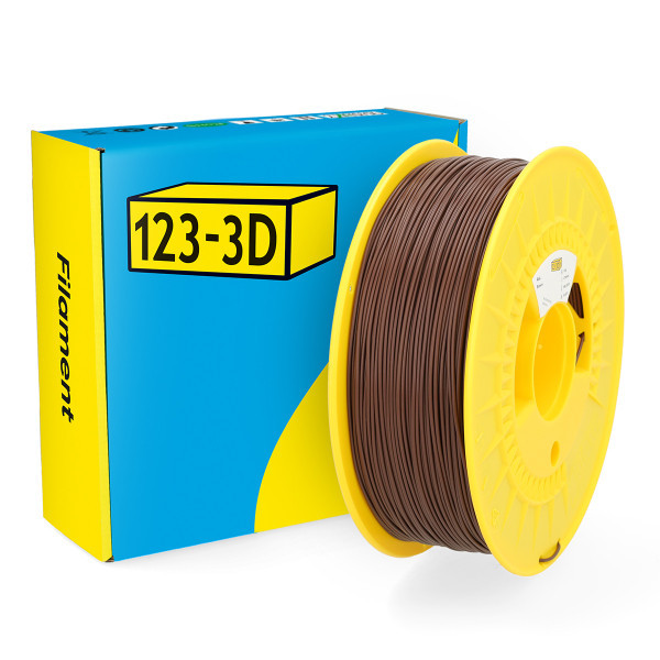 123inkt 123-3D filament PLA 1,75 mm 1 kg (série Jupiter) - marron  DHM00020 - 1