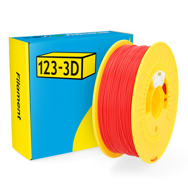 123inkt 123-3D filament PLA 1,75 mm 1 kg (série Jupiter) - rouge  DHM00004 - 1