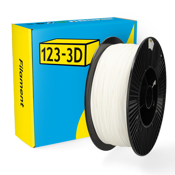 123inkt 123-3D filament PLA 1,75 mm 3 kg - blanc  DHM00181 - 1