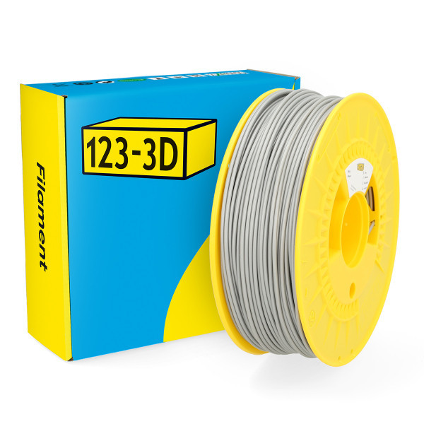 123inkt 123-3D filament PLA 2,85 mm 1 kg (série Jupiter) - argent  DHM00033 - 1