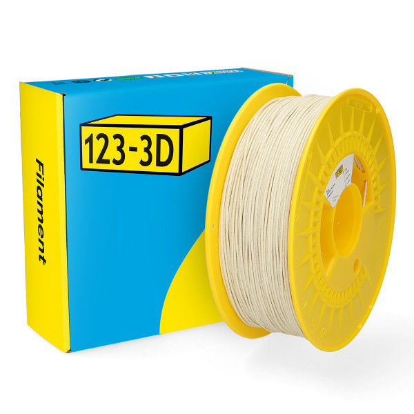 123inkt 123-3D filament PLA marbre 1,75 mm 1 kg (série Jupiter) - blanc  DHM00111 - 1
