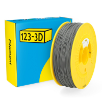 123inkt 123-3D filament PLA mat 1,75 mm 1 kg - gris foncé  DHM00101