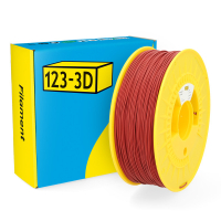 123inkt 123-3D filament PLA mat 1,75 mm 1 kg - rouge  DHM00100