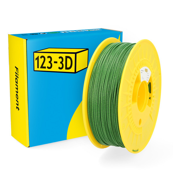 123inkt 123-3D filament PLA pailleté 1,75 mm 1 kg (série Jupiter) - vert  DHM00060 - 1