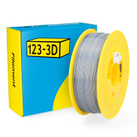 123inkt 123-3D filament PLA satiné 1,75 mm 1 kg - argent  DHM00065